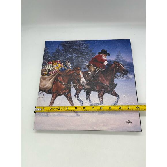 Jack Sorenson Santa's Big Ride & Christmas Rush Canvas Prints 12x12 - Picture 6 of 8